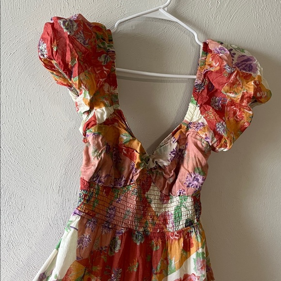 Free People Sundrenched Floral Puff Sleeve Maxi Dress - Picture 2 of 4